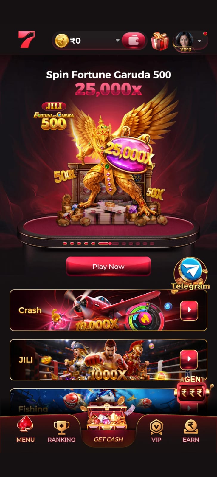 Dhan7 Game APK home screen showing mobile gaming interface and Dhan7 app features
